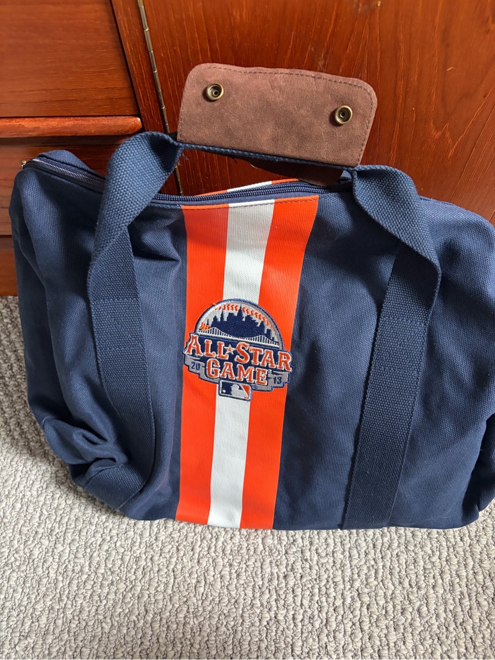2013 MLB New York mets baseball All Star Game full zip canvas carry all bag